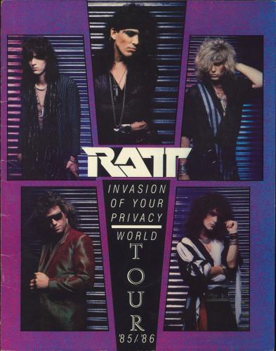 Ratt Invasion Of Your Privacy World Tour 85/86 UK tour